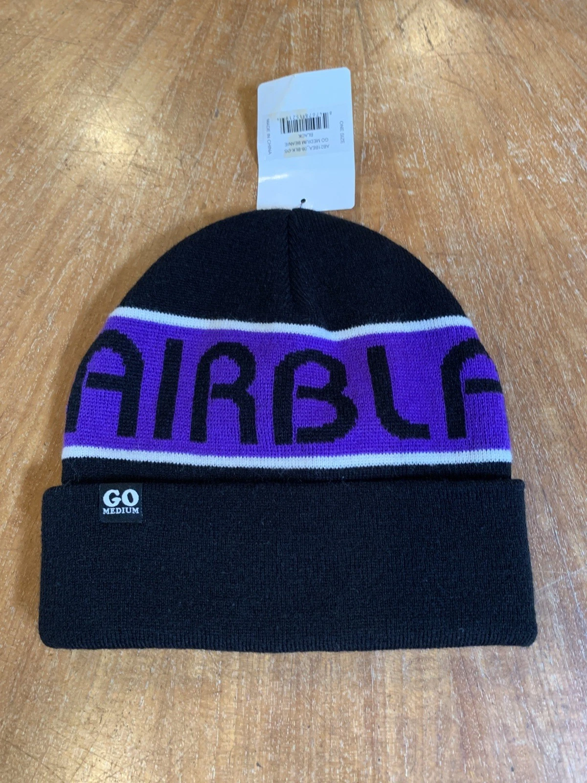 Airblaster Go Medium Purple and Black Beanie - NEW with Tags