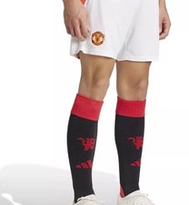 ADIDAS Manchester United 2024/25 Home Shorts White/Red Size Large NWT