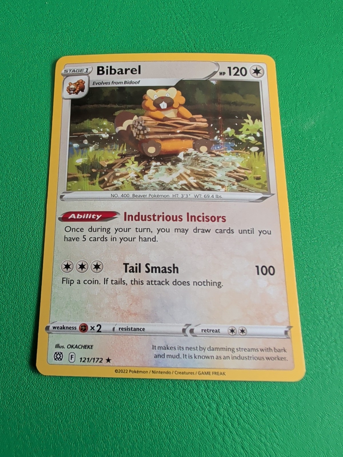 Pokemon TCG Bibarel 121/172 Holo Rare Brilliant Stars