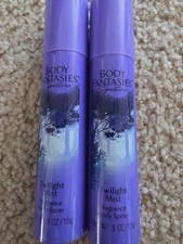New Body Fantasies, Twilight Mist, .5 oz, Body Spray Set Of 2 Tin Travel Size