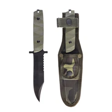 MIL-TEC M95 Tactical Military Fixed Blade Survival Knife Camo Sheath