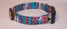 Wet Nose Designs Fun Aztec Stripes Dog Collar Tribal Southwestern