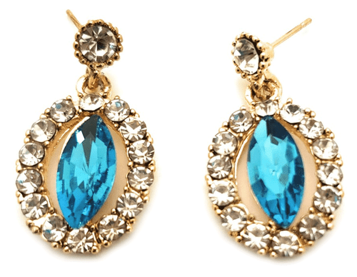 TB Damen-Ohrhänger Mandelform Strass Glitzer Heiligenschein-Stil Ohrhänger - Bild 19 von 20