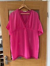 Marks and Spencer ladies pink short sleeved over the bikini top size 10