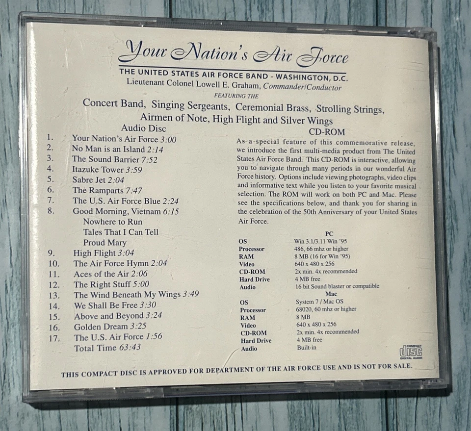 Группа ВВС США 50 1947-1997 памятный набор CD + CD ROM новый - Изображение 2 из 4