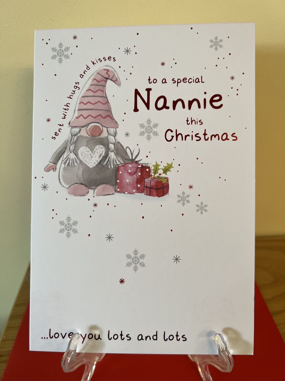 Christmas Card Nannie - Foil Finish Cherry Orchard 5.6"" x 8.2""