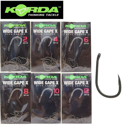 Korda Wide Gape X Karpfen Haken Karpfenhaken, Angelhaken für Karpfenmontagen