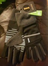 Igloos Mens Sweater Fleece Gloves Pro-Text Technology Black White Grey Sz L/XL