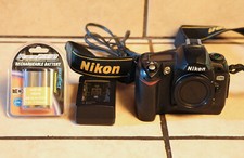 NIKON D70 w/ NEW BATTERY - 6.1 MP Digital SLR Camera Body Only, charger strap.