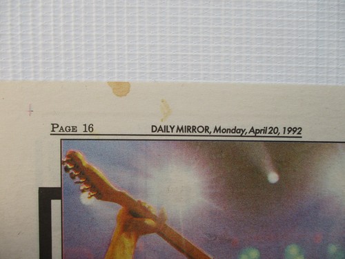 Freddie Mercury Tribute Concert 1992 UK Newspaper Clipping Daily Mirror (Queen) - Imagen 2 de 4
