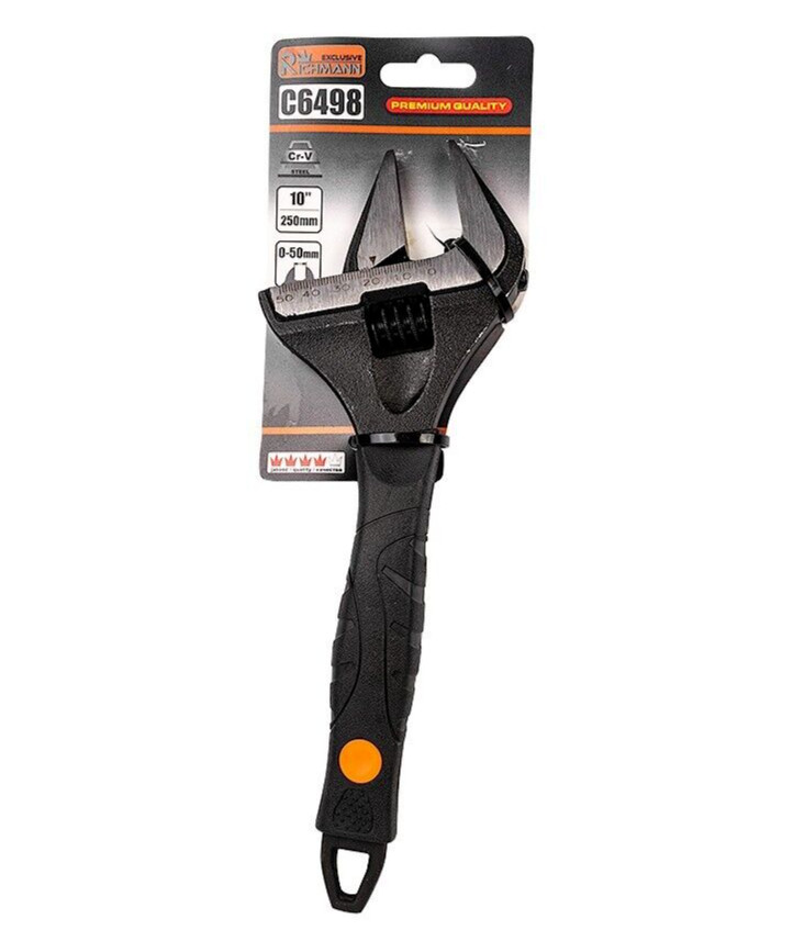 Clé à molette Cr-V RICHMANN 250 mm de haute précision avec mâchoire ajustable 0-50 mm