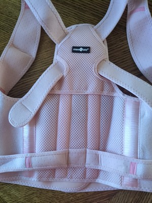 Back Brace Posture Corrector Women PINK Adjustable Support Size SMALL