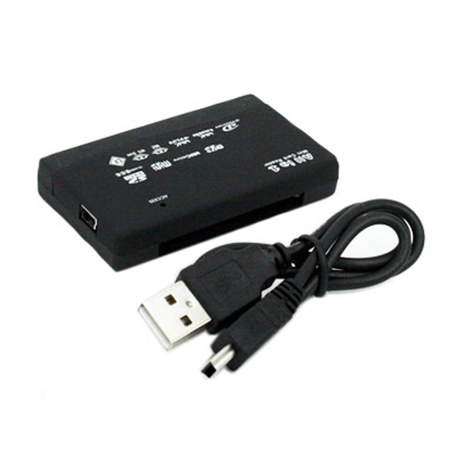 HDE HDEH01 26in1 USB 2.0 AllInOne Flash Memory Card Reader Black