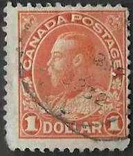 🍁Canada    #122   "KING GEORGE V"    Fine Used  1925  Admiral  Issue      (C)