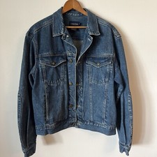Vintage 90s Calvin Klein Dark wash Jean Jacket Men s M Button Double Pocket