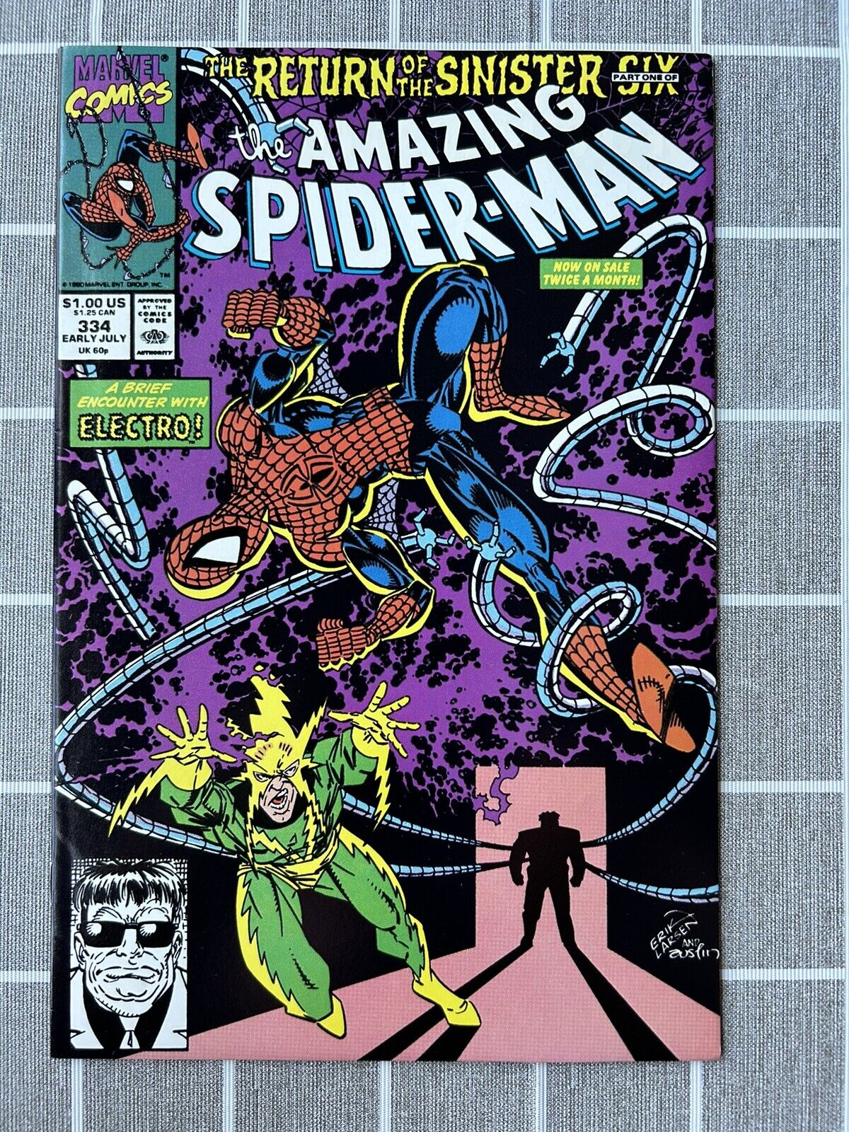 Amazing Spider-Man #334 NM Never Opened! Sinister Six, Electro & Dr Oc Cover