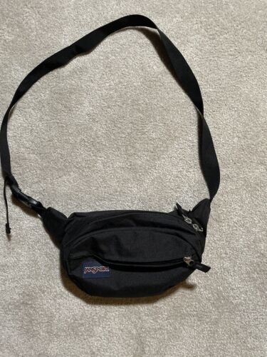 Vintage Jansport Fanny Pack Black 90's 80's Y2K Re