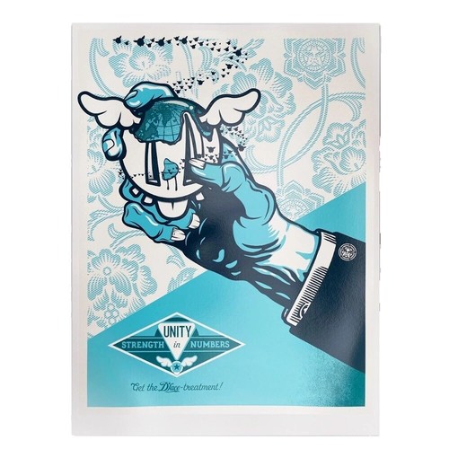 激レアobey LL COOL J ポスター BLUE シルクスクリーン オベイ Shepard Fairey obey 