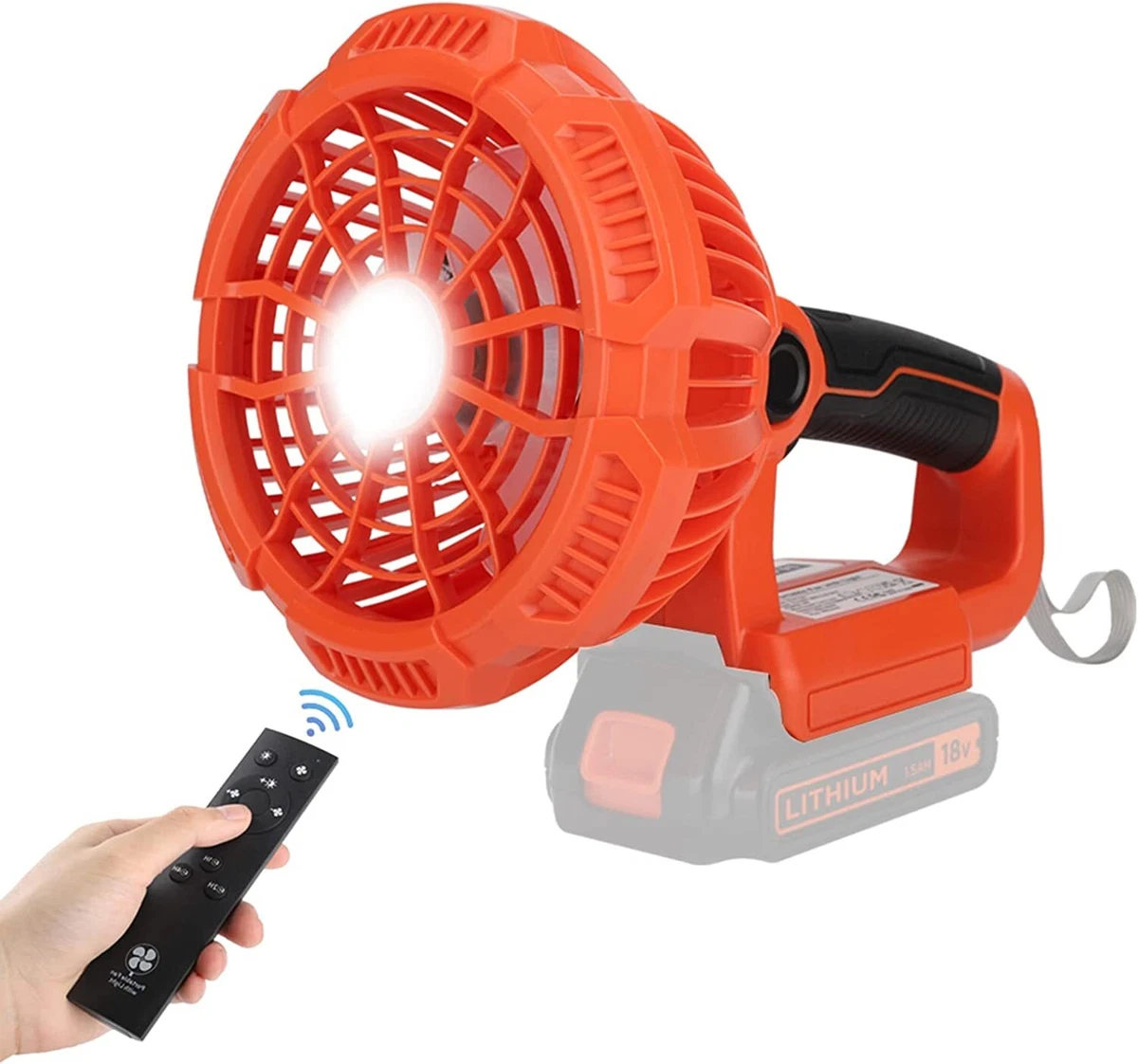 Cordless Fan with Remote for black and decker 20V Li-ion Battery Tabletop  Fan US