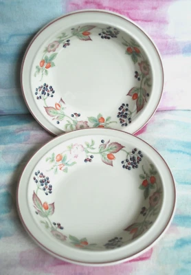 WEDGWOOD 2x PASTA CEREAL PUDDING BOWL 7.5" Roseberry Pattern USED Excel.Cond.! - Image 1 of 4