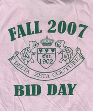Delta Zeta Fall 2007 Bid Day Est. 1902 - Light Pink - Form Fitting Small