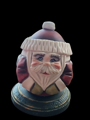 Allyson Nagel Santa Egg Roly Poly Figurine Ceramic AN ORIGINALS 6'' Christmas 