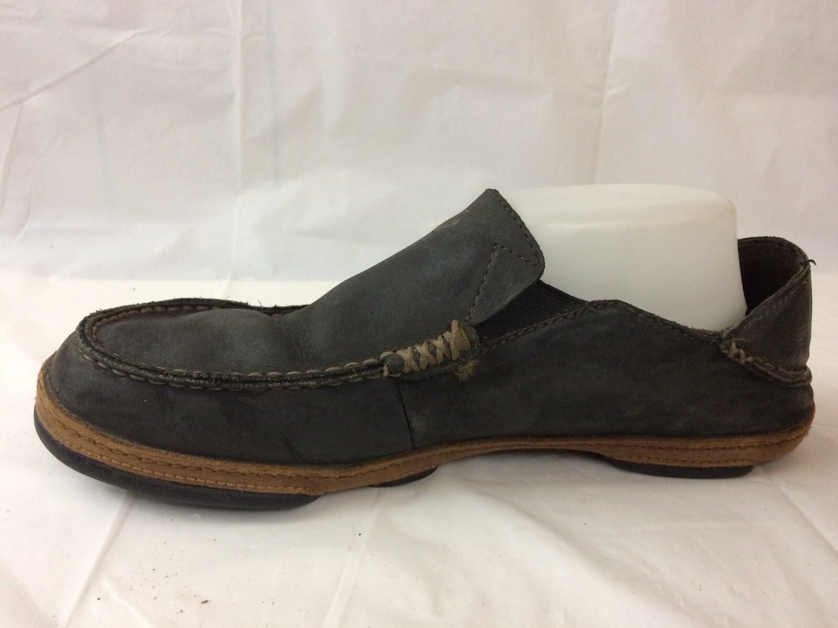 Olukai Moloa Mens 9.5 Med Black Moc Slip On Clogs Shoes  display picture 1