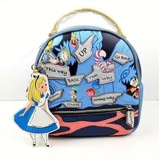 Disney Alice in Wonderland Arrows Mini Backpack with Bag Charm Danielle Nicole