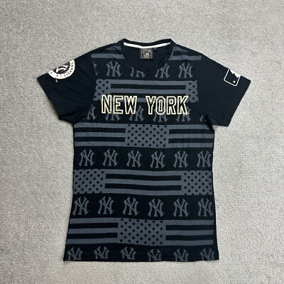 MLB NY YANKEES Fan T-Shirt Gr. M USA New York Logo Retro Baseball 18709 Schwarz