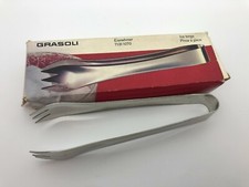60er Jahre Grasoli Eisnehmer Eisw&uuml;rfel Zange Geb&auml;ckzange NEU OVP