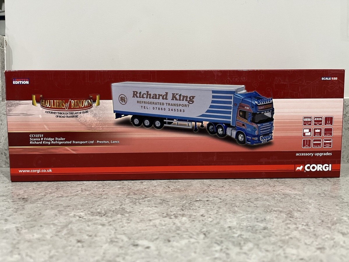 1:50 CORGI SCANIA トレーラー Corgi CC13735 Scania R Flatbed & Straw Load - George - Hattons