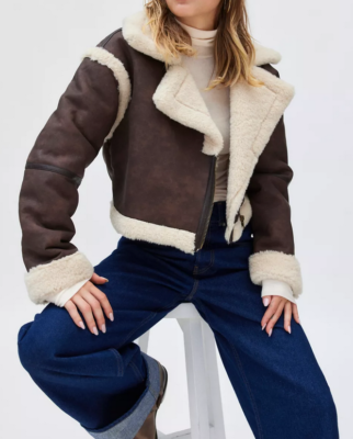 Urban Outfitters BDG Leigh Cropped Aviator Jacket size M NWT $129