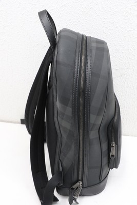 BURBERRY Rocco Charcoal Checkered E-Canvas Backpack | eBay display picture 2