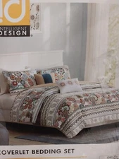 iD Intelligent Design Coverlet Bedding Set Twin/Twin XL Set Floral Design