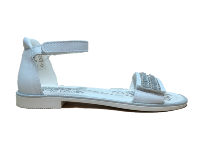 PRIMIGI SCARPE BAMBINA SANDALI ELEGANTI N. 35 PELLE BIANCO STRASS STRAPPO  51882 | eBay