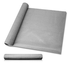 12 FT Fabric Roll Privacy Fence Screen Gray UV Block Yard Patio Sun Shade Cloth