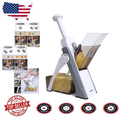 Upgrade Your Kitchen: Safe Adjustable Mandoline Slicer & Food Chopper 2024