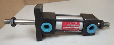 NEW TINY TIM AIR PNUEMATIC CYLINDER DTFR 3/4'' BORE 1'' STROKE 5/16'' SHAFT DIAM.