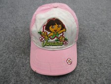 Nickelodeon Hat Cap Snap Back Pink Dora Logo Spell Out Kids Girls