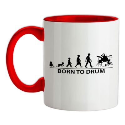 Born to Drum - Keramiktasse - Schlagzeug Drumkit Sticks Drummer Love