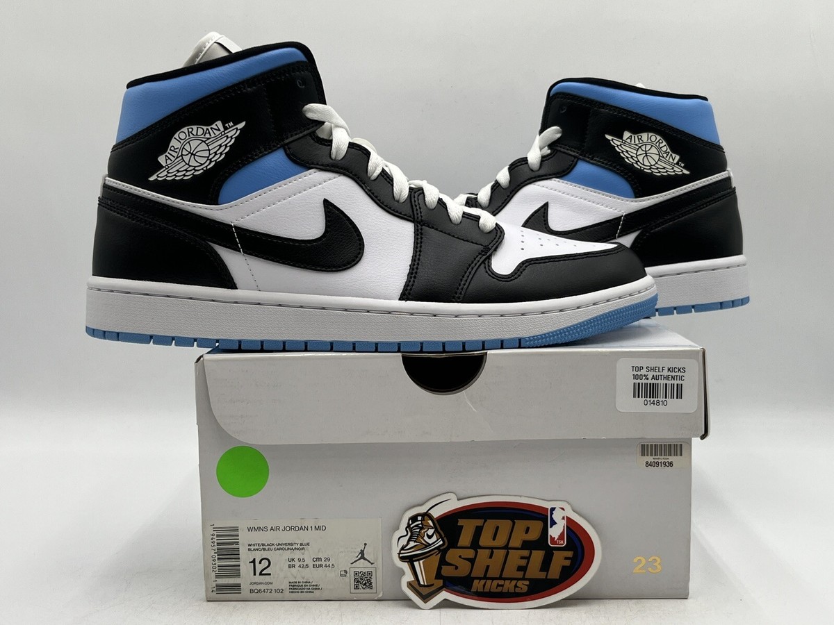 シューズ(男性用) Air Jordan 1 Mid University Blue Nike Air Jordan 1 Mid University Blue Black White UNC Men's