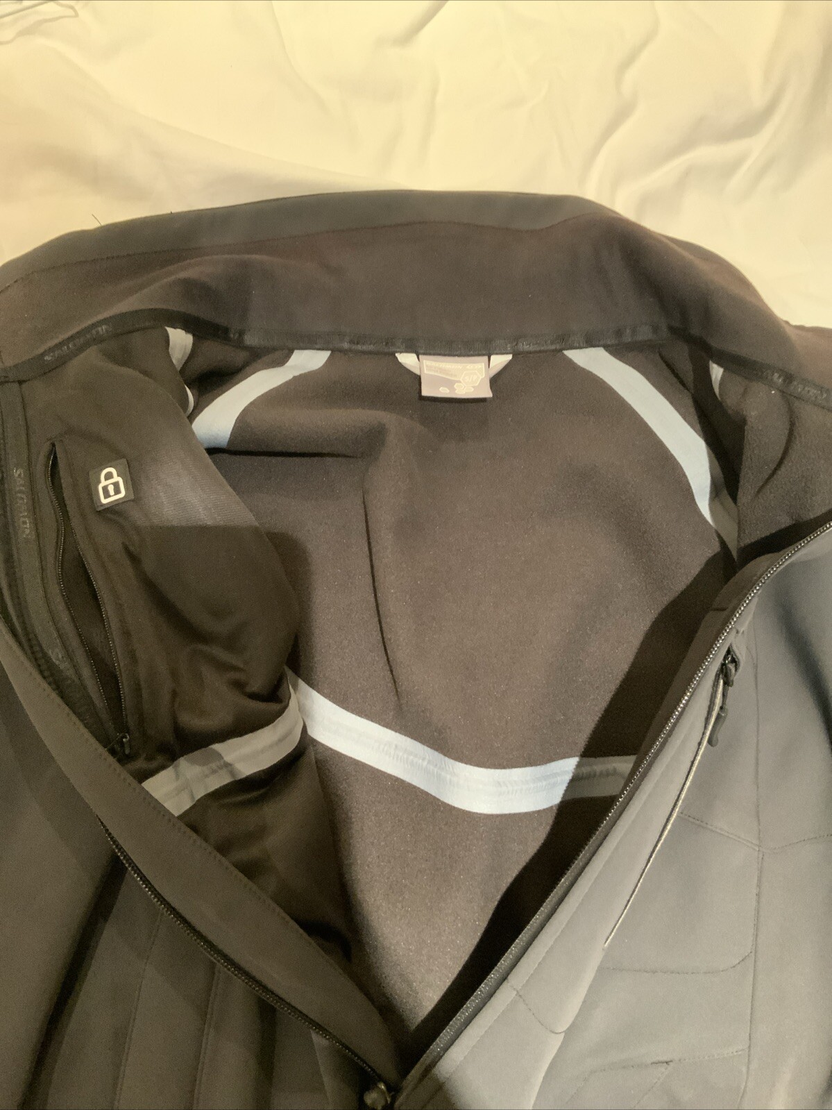 Salomon Giacca da Sci Nera Piccola Uomo Manca Cappuccio S Clima Pro