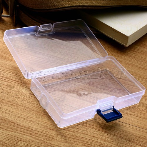 Transparent Plastic Storage Box Clear Square Rubber band Cosmetic Jewelry Box - Picture 6 of 11
