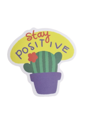 Stay Positive Kaktus Kakteen Spruch Aufkleber | eBay.de