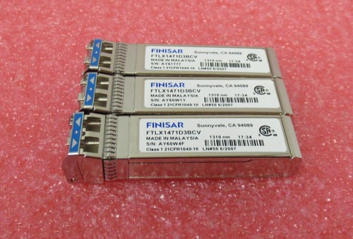 3x FINISAR FTLX1471D3BCV 10Gbps 10GBase-LR SMF 10km 1310nm Duplex LC 10GE Module - Photo 2/7