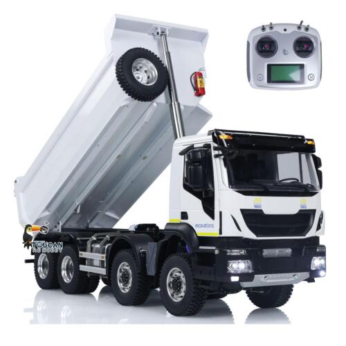 1/14 8x8 RC Hydraulic Painted Assembled Dumper Car Tipper 2-speed Transmission - Picture 3 of 12