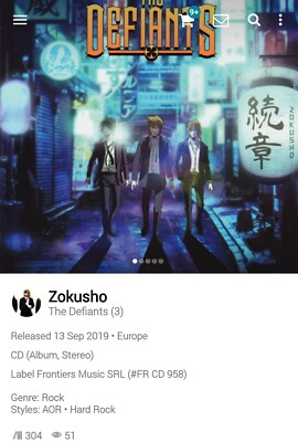 Defiants ~ Zokusho CD 2019 Hi-Tech AOR Melodic Rock Paul Laine Marcello