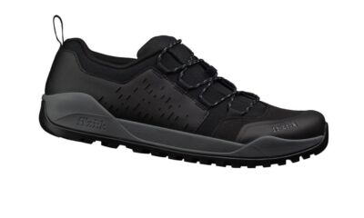 Fizik X2 Terra Ergolace Flat E-Bike Men's Mountain Bike Shoes, Black/Black, M46.