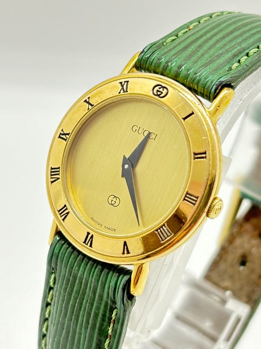 Exc+5] Gucci 3000L Vintage Watch 24mm Women's Gold Used Working F