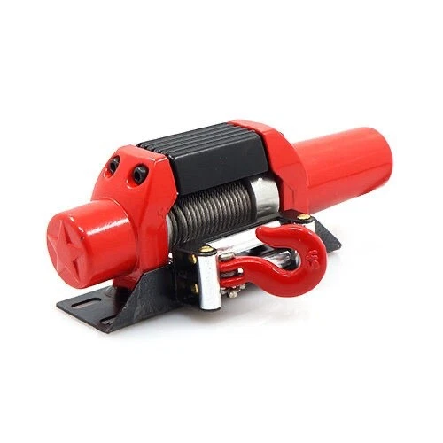 Cabrestante de metal rojo con control remoto para oruga RC 1:10 Foto 2 de 3